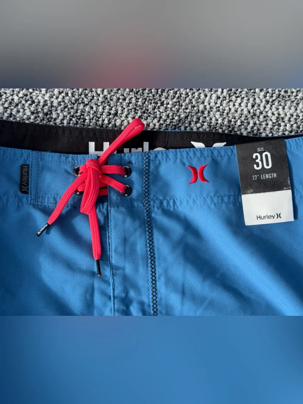 NEW Hurley “One & Only” Men's Blue & Hot Pink Board Shorts - 30 x 22